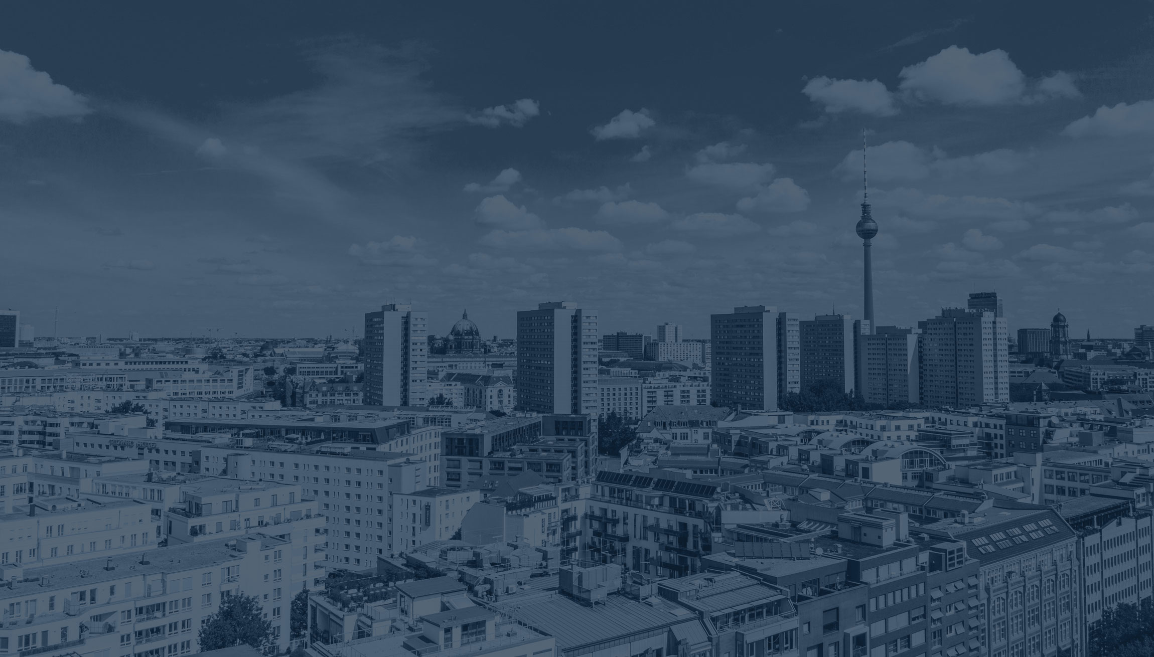 Berlin Skyline blau